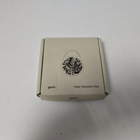 BOXED GOMI ITEM TRACKER TAG IN RED SWIRL