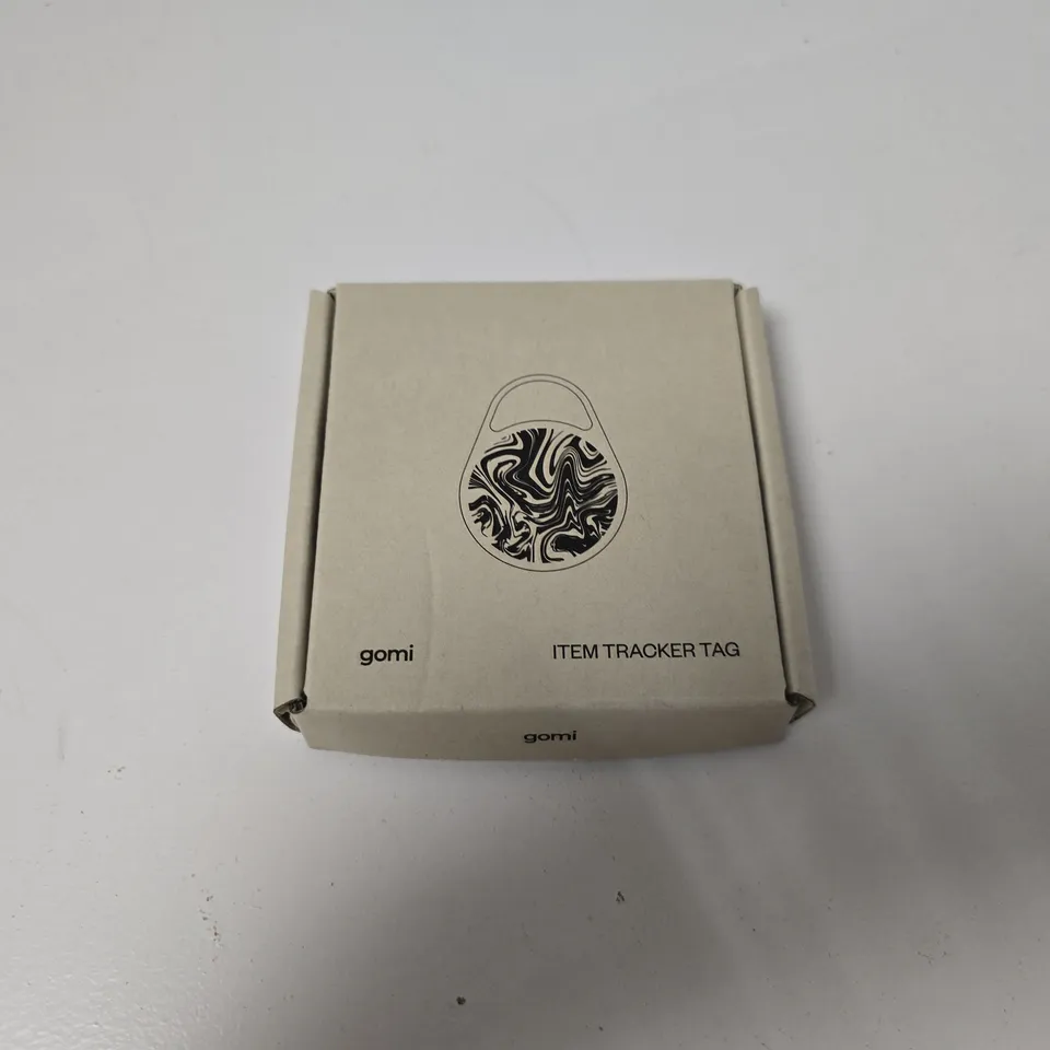 BOXED GOMI ITEM TRACKER TAG IN RED SWIRL