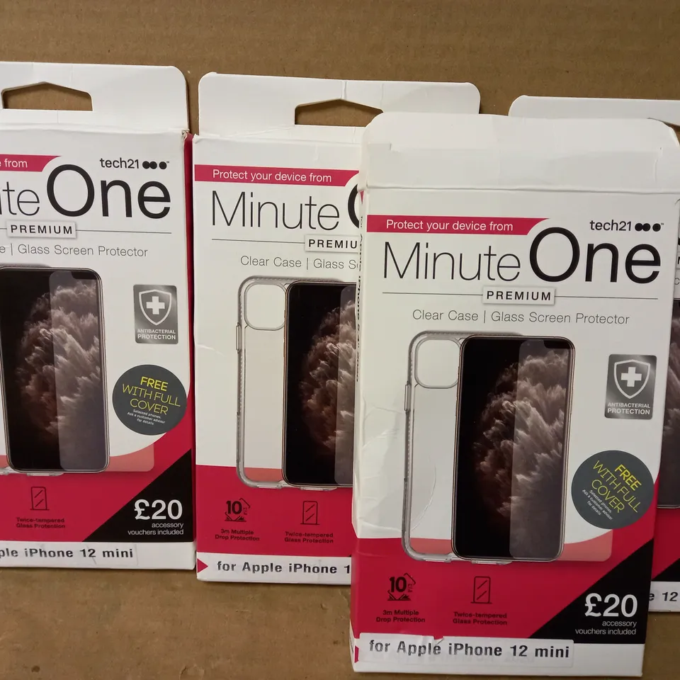LOT OF 4 MINUTE ONE CLEAR CASES FOR IPHONE 12 MINI