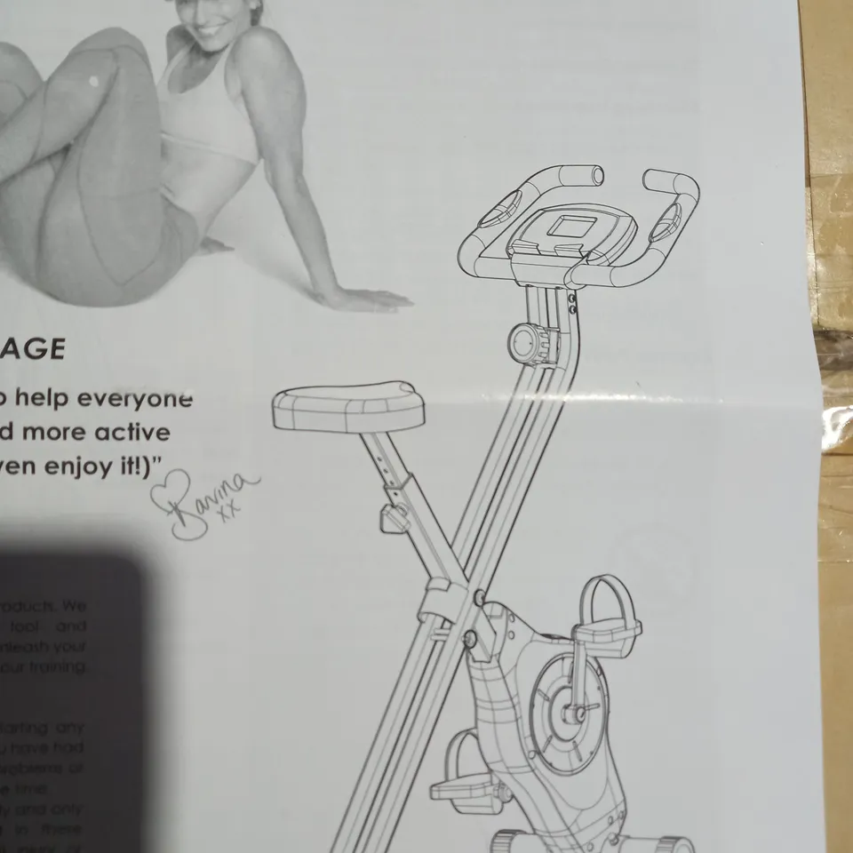 DAVINA FITNESS FOLDING MAGNETIC EXERCISE BIKE - MINT