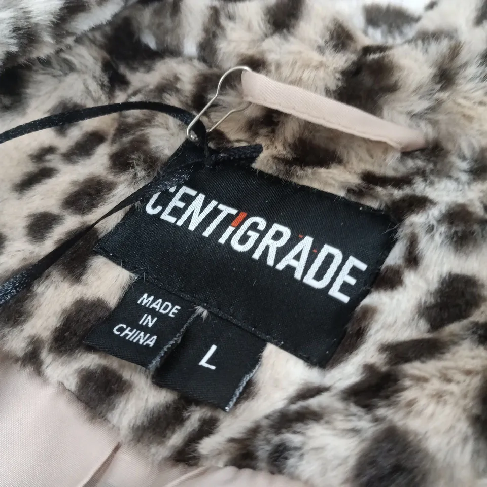 CENTIGRADE LEOPARD PRINT COAT – MADE IN CHINA, UK SIZE L