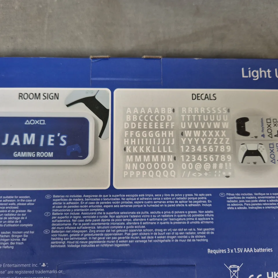 LOT OF 2 BOXED PLAYSTATION LIGHT UP ROOM SIGNS