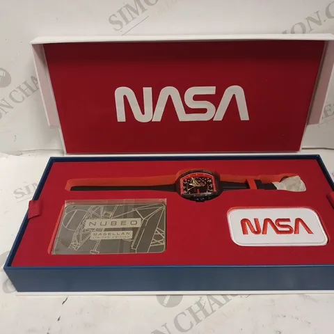 BOXED NUBEO GENTS MAGELLAN LTD ED NASA AUTOMATIC WATCH 039/100 - 5 ATM. 