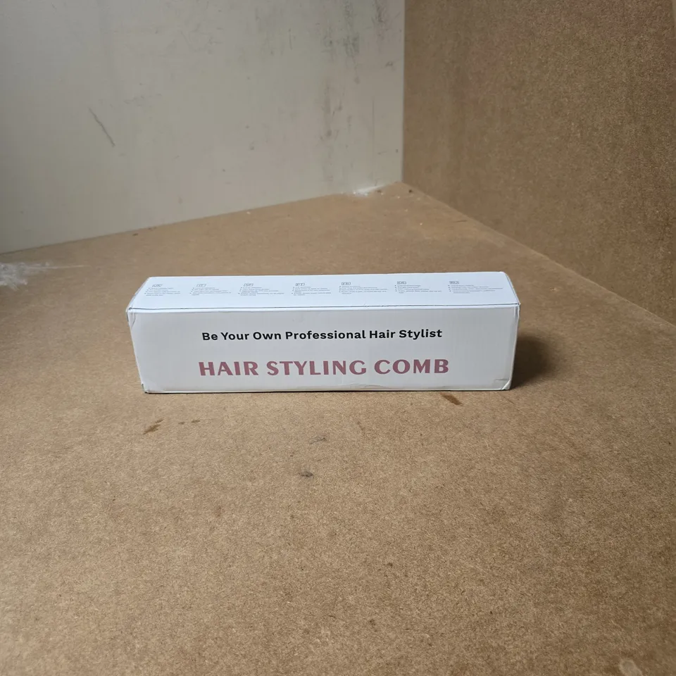 BOX OF APPROXIMATELY 15 ASSORTED ITEMS INCLUDING HAIR STYLING COMB , IMMERSION WATER HEATER AND MOTOROLA BACK UP LINE PHONE