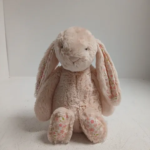 JELLYCAT LONDON PLUSH BUNNY SOFT TOY – PINK, FLORAL EARS & FEET