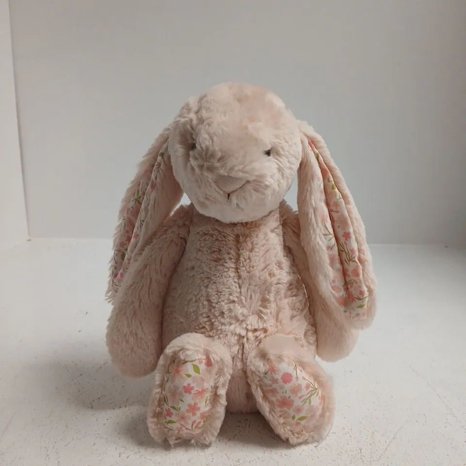 JELLYCAT LONDON PLUSH BUNNY SOFT TOY – PINK, FLORAL EARS & FEET