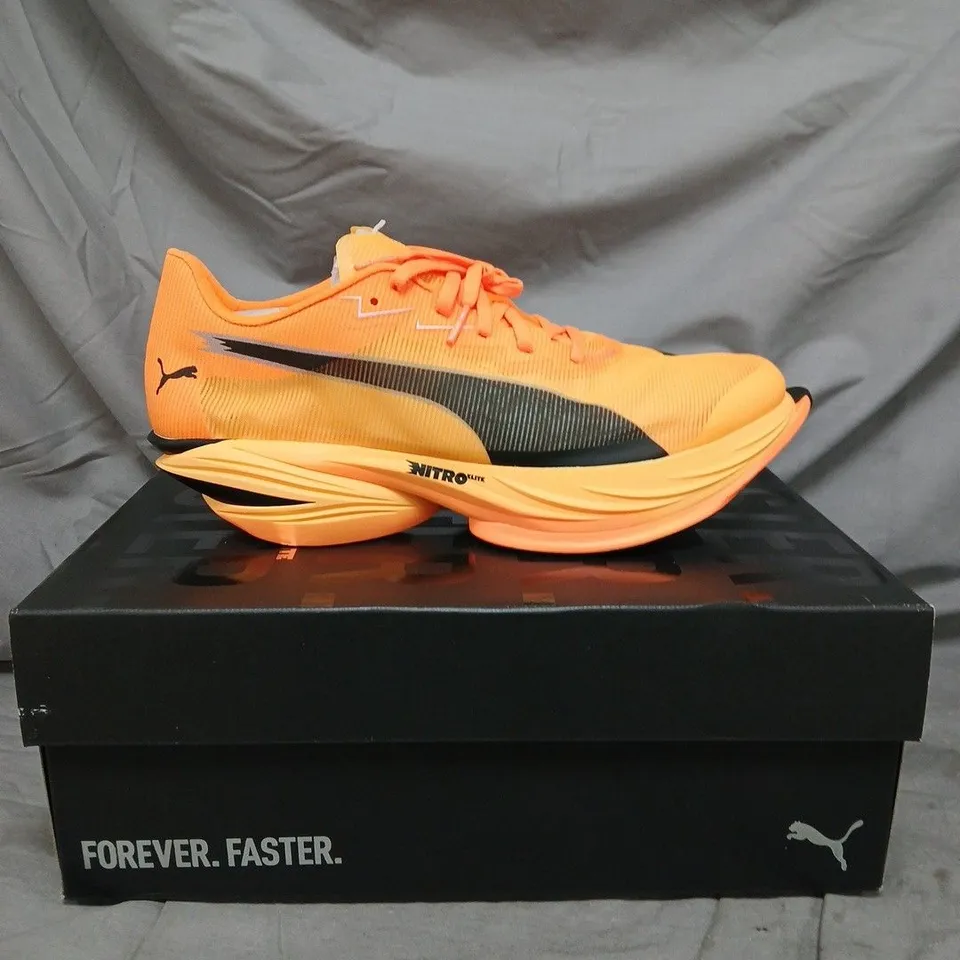 PUMA FAST-R NITRO ELITE 3 RUNNING SHOES – ORANGE/BLACK - SIZE 10