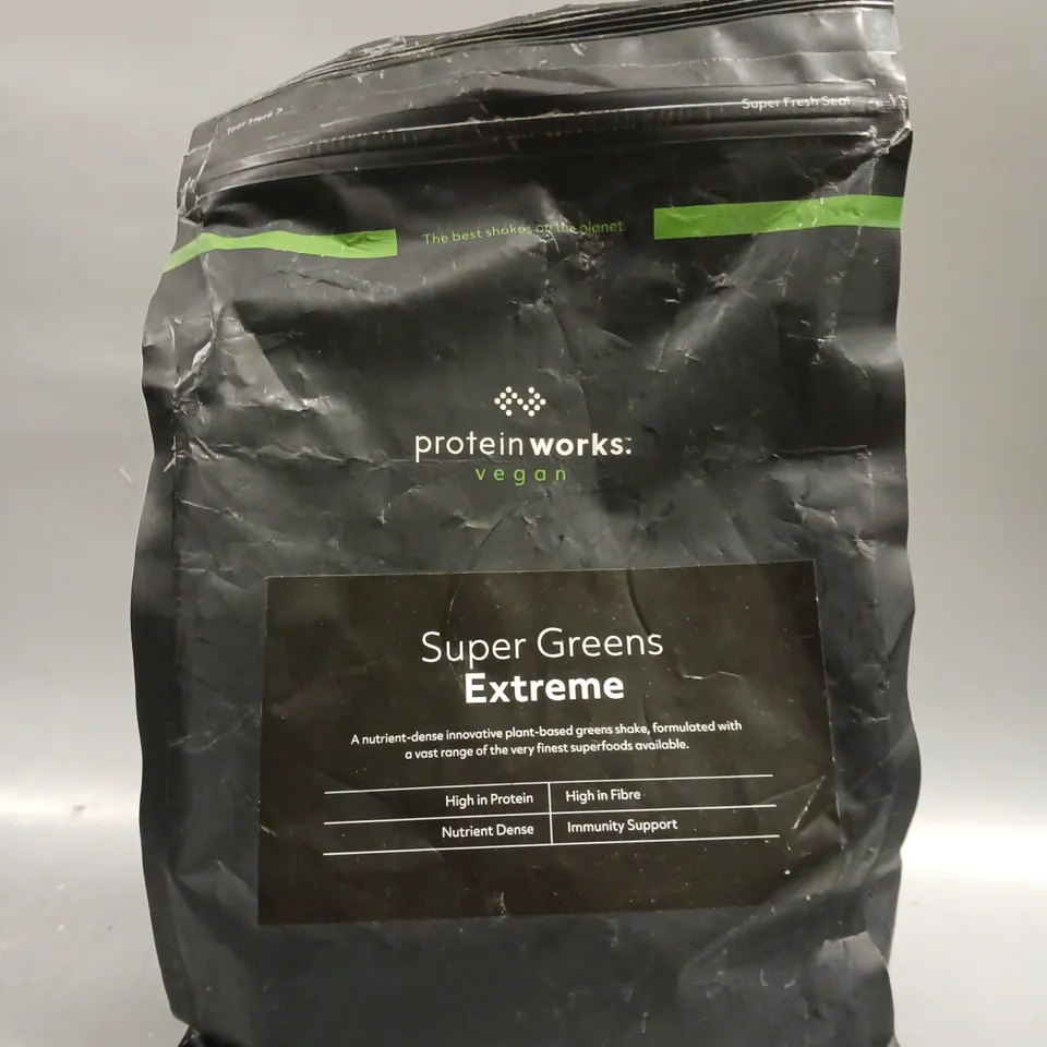 SEALED PROTEIN WORKS VEGAN SUPER GREENS EXTREME - APPLE & LEMON TWIST - 1KG