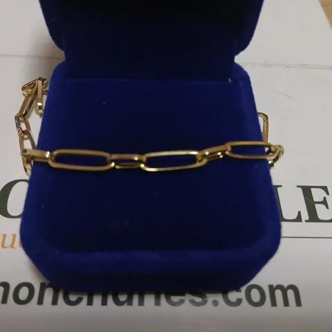 GOLD 9CT ITALIAN GOLD PAPERCLIP BRACELET 2.1G