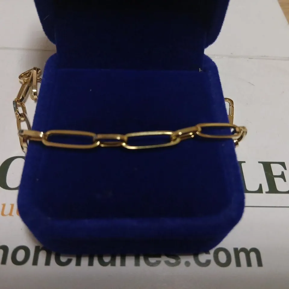 GOLD 9CT ITALIAN GOLD PAPERCLIP BRACELET 2.1G
