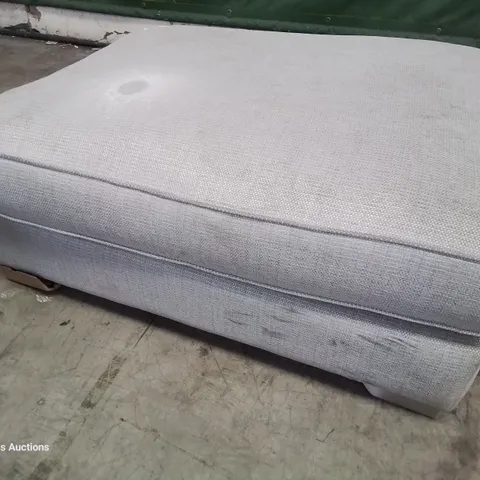 QUALITY BRITISH DESIGNER LOUNGE Co. LARGE RECTANGULAR FOOTSTOOL GREY FABRIC
