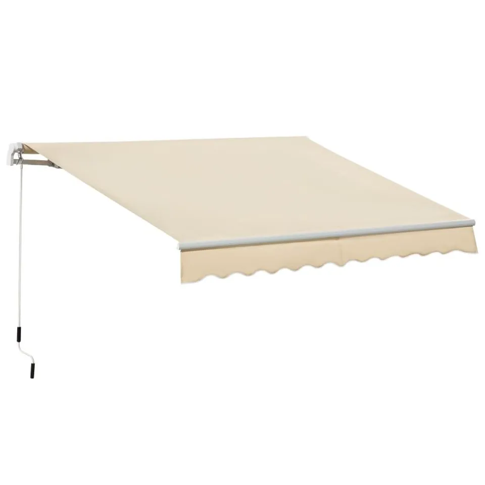 BOXED OUTSUNNY MANUAL RETRACTING SUN AWNING IN NATURAL - 1 BOX