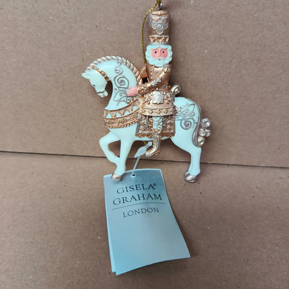 APPROXIMATELY 72 GISELA GRAHAM NUTCRACKER SOLDIER ON A HORSE CHRISTMAS TREE DECORATIONS