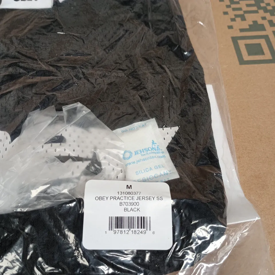 OBEY PRACTICE JERSEY SHORT SLEEVE BLACK MEDIUM BAGGED TAGGED