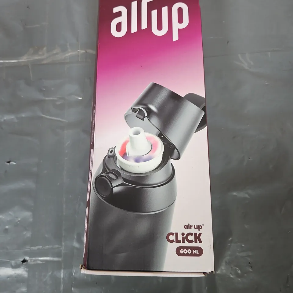AIR UP CLICK 600ML WATER BOTTLE – BOXED, MIDNIGHT BLACK