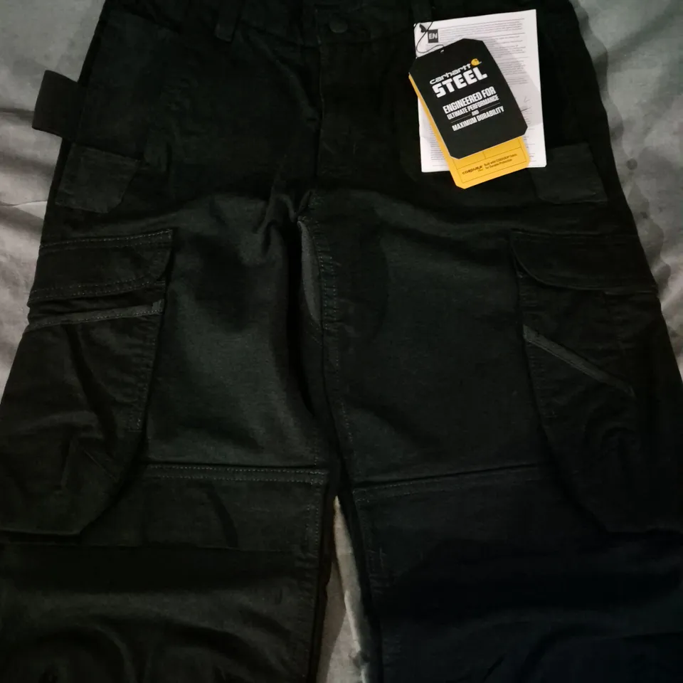 CARHARTT FIT CORDURA CARGO WORK PANTS IN BLACK - 30X32