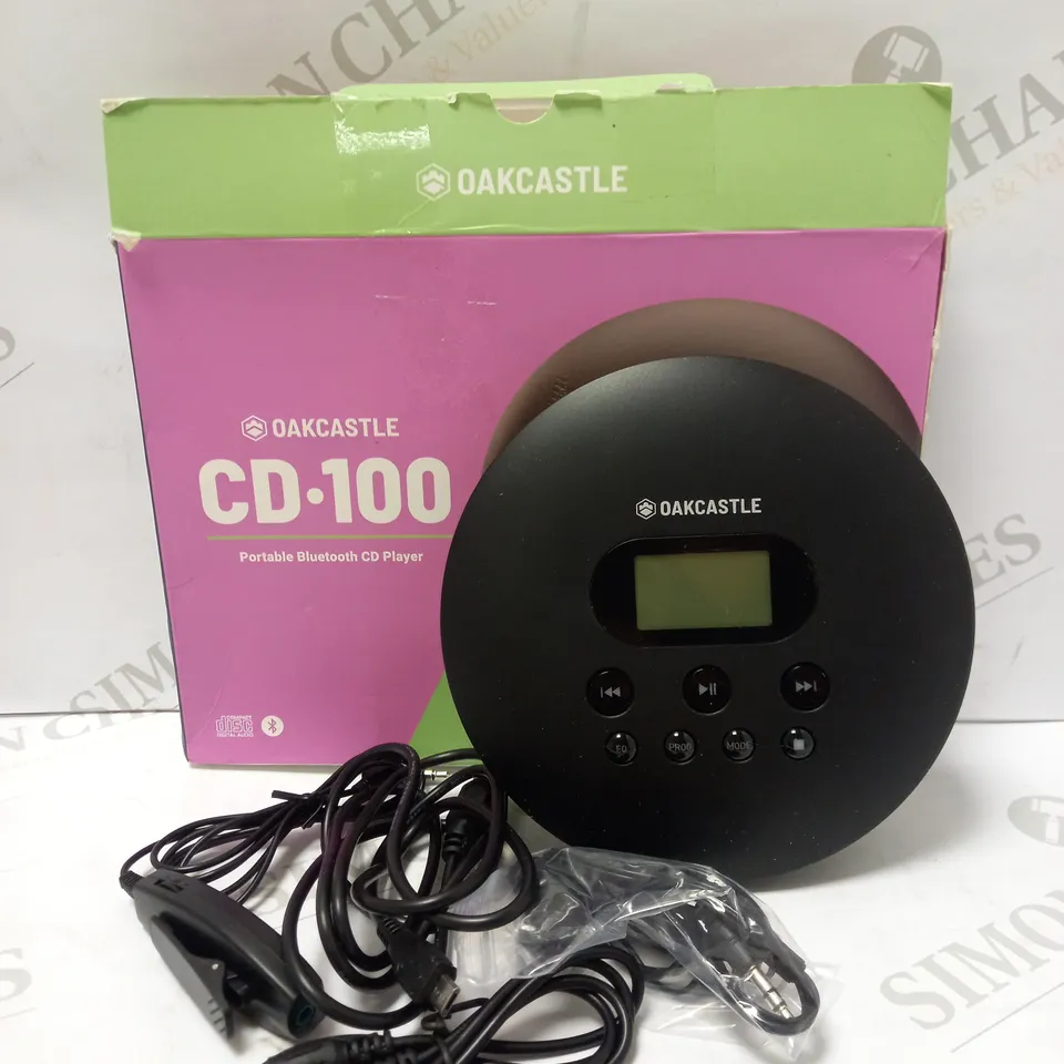 OAKCASTLE CD100 PERSONAL RETRO PORTABLE CD PLAYER