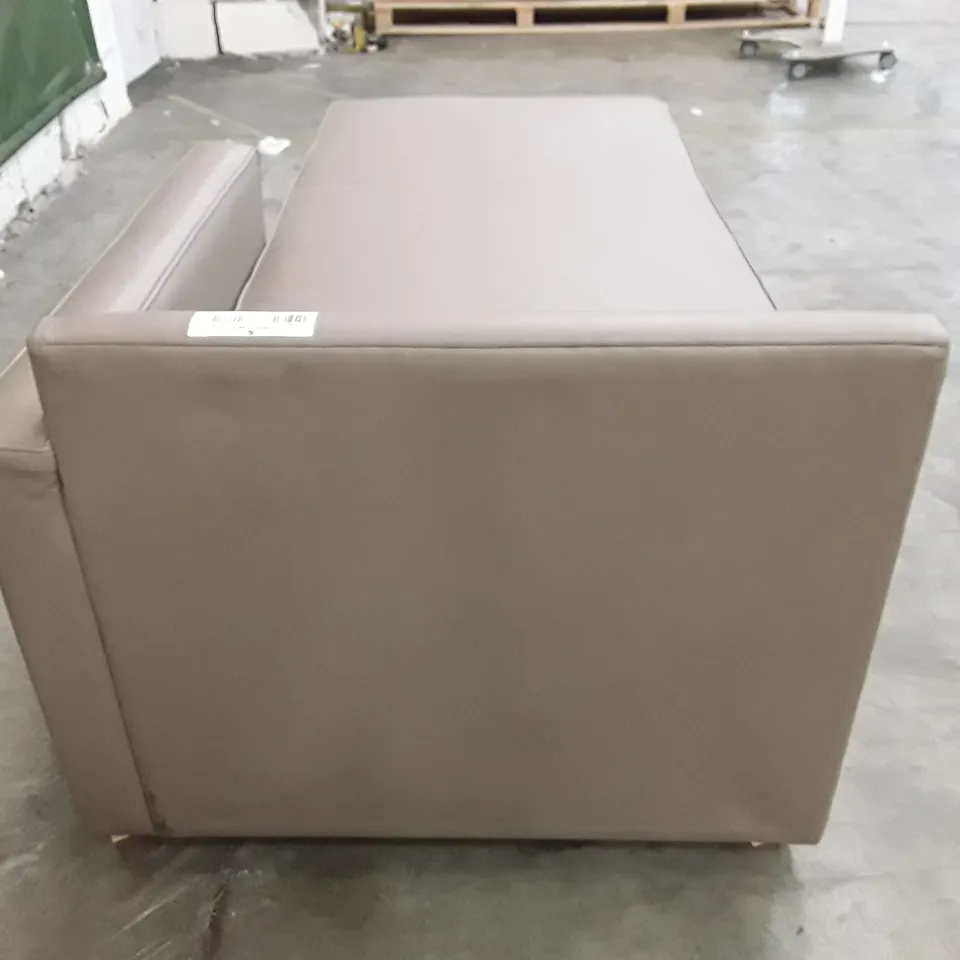 QUALITY DESIGNER MARSTON CHAISE STORAGE SOFA - CEDAR LEATHER 