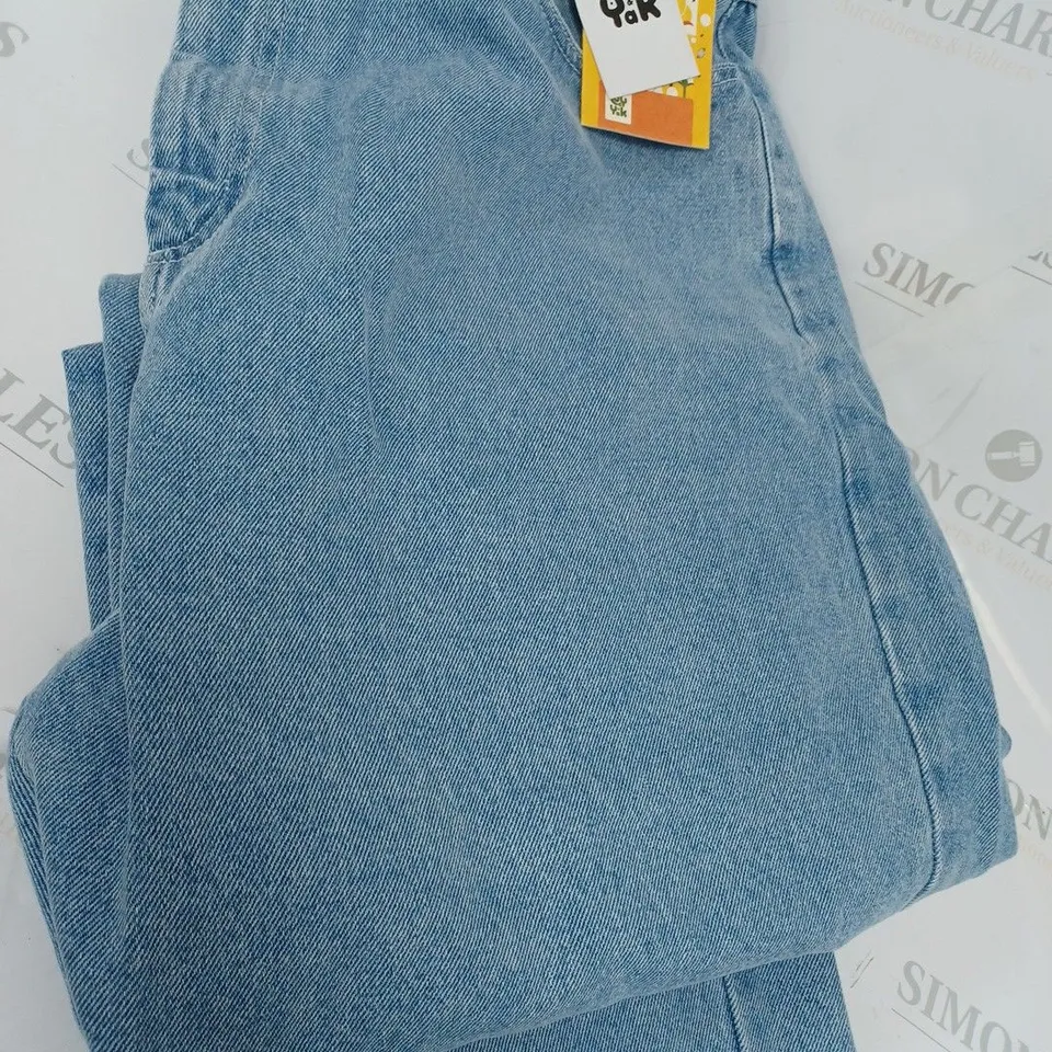 LUCY & YAK DANA ORGANIC JEANS, LIGHTWASH BLUE - SIZE 38R