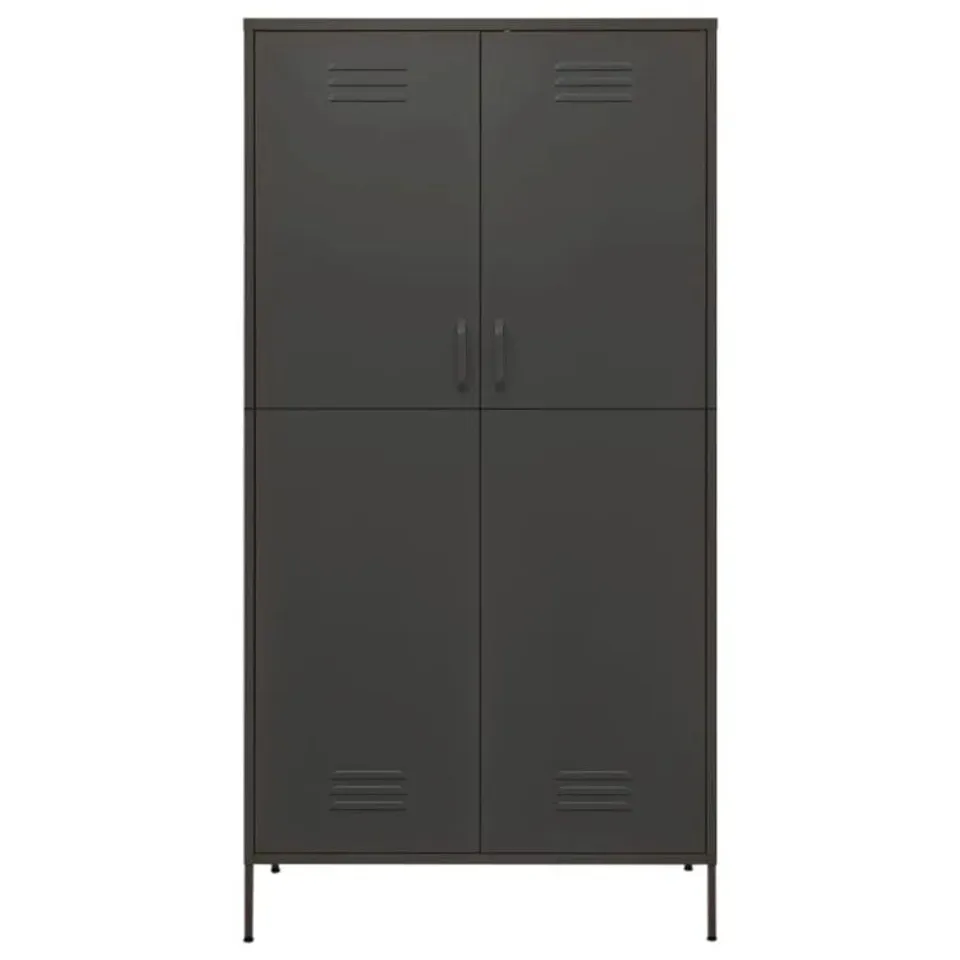 BOXED BRANWELL 2 DOOR STEEL WARDROBE (2 BOXES)