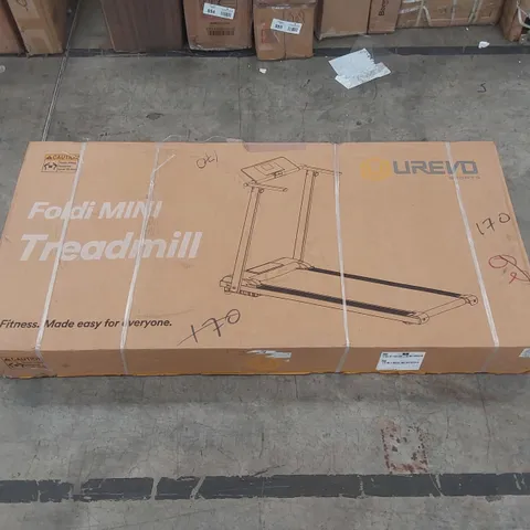 BOXED UREVO SPORTS FOLDING MINI TREADMILL 