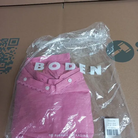 BODEN LEAH SHORT SLEEVE LINEN TOP SIZE UK 12