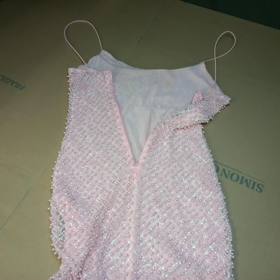OH POLLY EMBELISHED PINK MINI VEST - UK 8