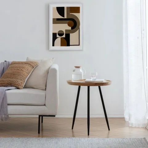 BOXED ANETH SOLID WOOD TOP END TABLE (1 BOX)