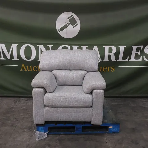 QUALITY DESIGNER HOUSTON FABRIC UPHOLSTERED ARMCHAIR 