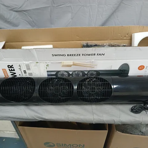 HOMESMART SWING BREEZE TOWER FAN – BLACK