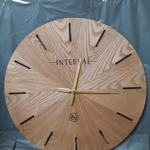 INTERVAL WOODEN WALL CLOCK - COLLECTION ONLY 