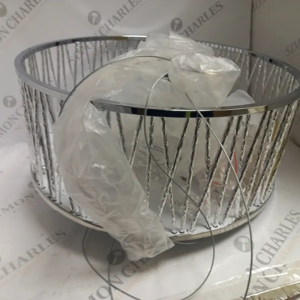 JOHN LEWIS EMILIA DRUM FLUSH CRYSTAL CEILING LIGHT