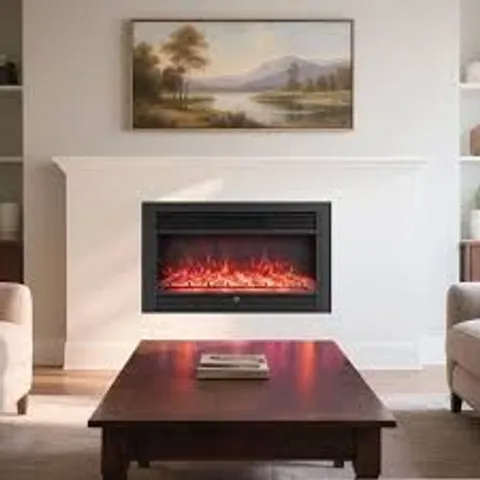 36-INCH ELECTRIC FIREPLACE INSERT WITH REMOTE CONTROL-36 INCH
