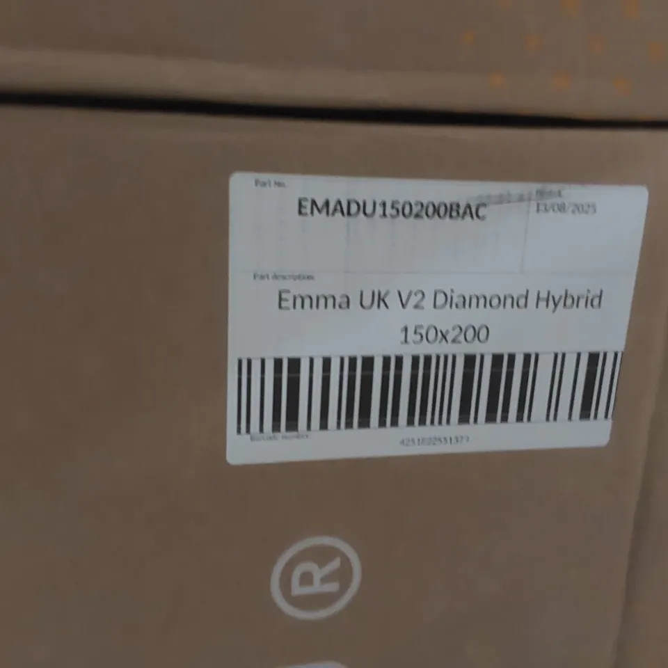 BRAND NEW BOXED EMMA UK V2 DIAMOND HYBRID 150 x 200CM KING SIZE MATTRESS 