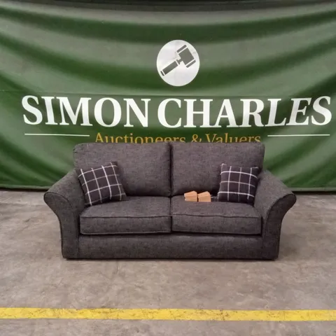 ALSOP 3 SEATER FABRIC SOFA - CHARCOAL