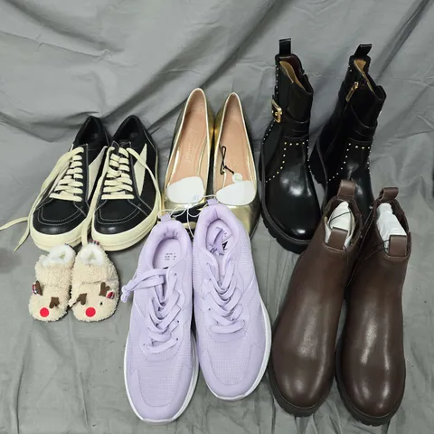 APPROXIMATELY 20 ASSORTED PAIRS OF SHOES AND FOOTWEAR ITEMS IN VARIOUS STYLES AND SIZES TO INCLUDE NEW LOOK, PRIMARK, RIVER ISLAND, ETC - COLLECTION ONLY