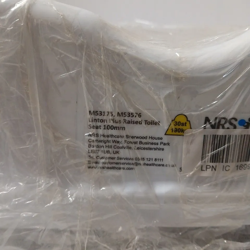 NRS HEALTHCARE LINTON PLUS RAISED TOILET SEAT 100MM