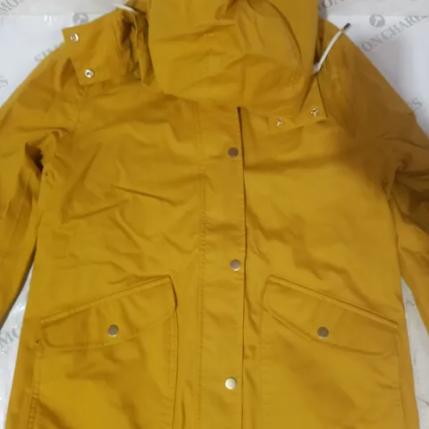 JOULES RIGHT AS RAIN WATERPROOF & BREATHABLE COAT IN YELLOW UK SIZE 10