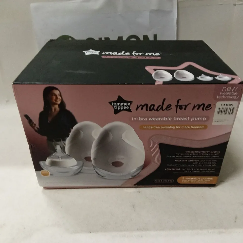 TOMMEE TIPPEE MADE FOR ME IN-BRA WEARABLE BREAST PUMP – BOXED (BOXED PAIR)