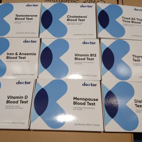 PALLET OF APPROXIMATELY 200 ASSORTED DOXTOR BLOOD TESTING KITS 