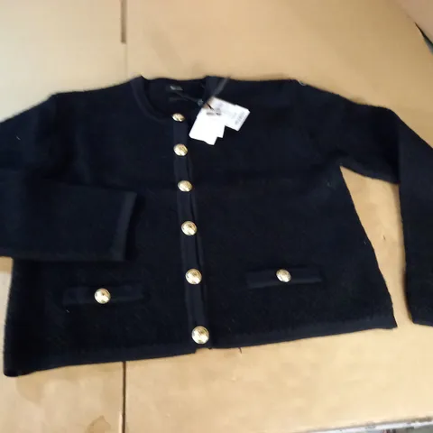 MASSIMO DUTTI BLACK CARDIGAN - UK 12