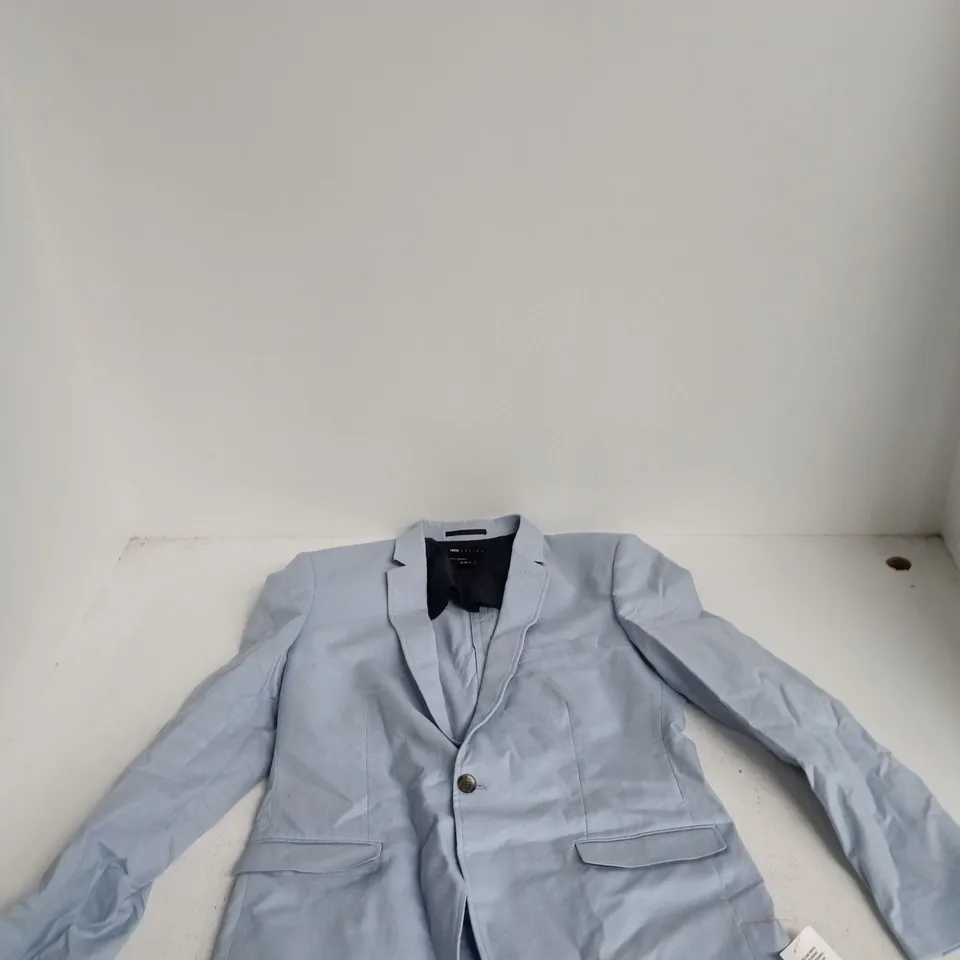 ASOS DESIGN LIGHT BLUE BLAZER JACKET, MEN'S – UK 44 (EU 54, US 44) – MADE IN BANGLADESH