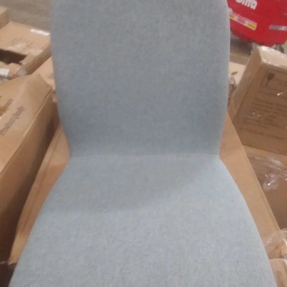 BOXED PAIR OF GREY FABRIC DINING CHAIRS