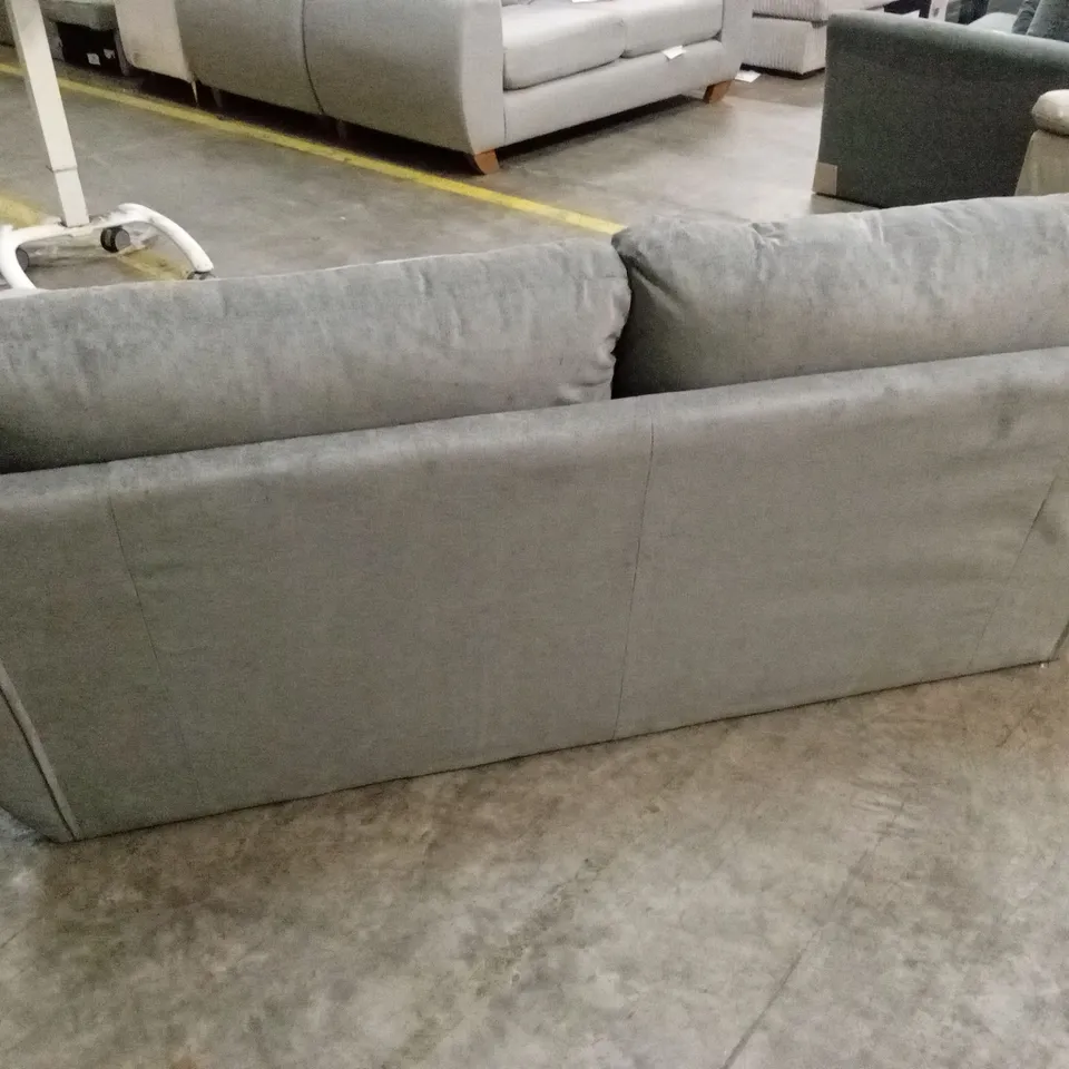 SHAY 3 SEATER FABRIC STANDARD BACK SOFA - GREY RRP £749