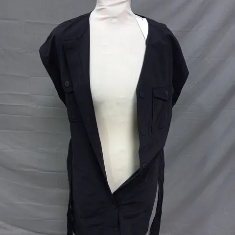 MNG BLACK BUTTON UP DRESS - MEDIUM