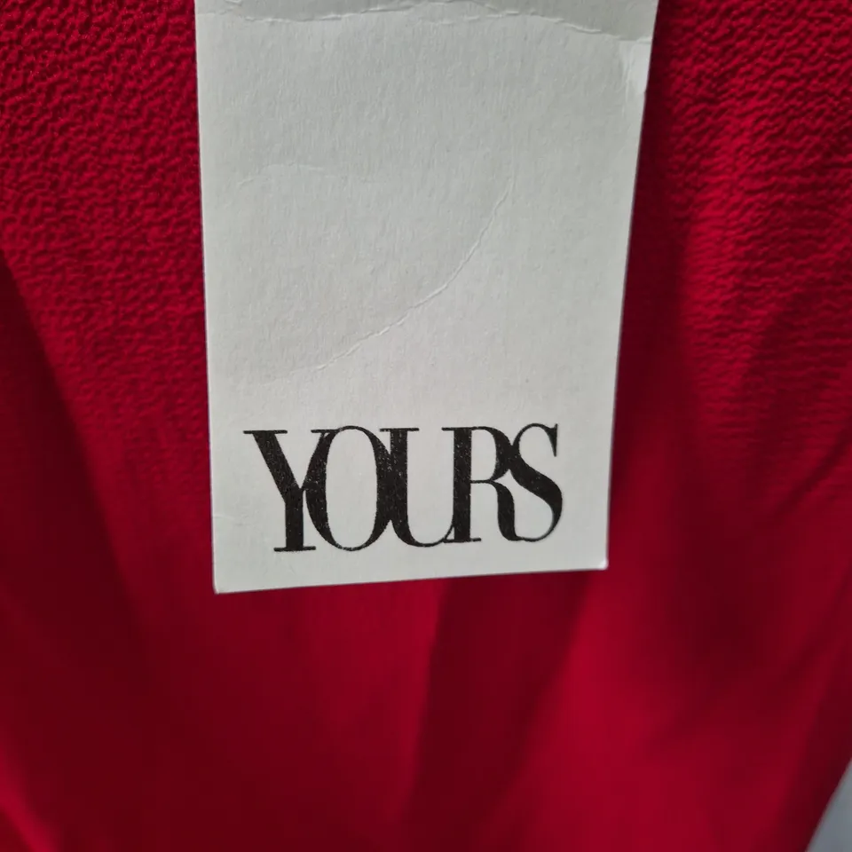 YOURS CLOTHING RED SLEEVELESS TUNIC VEST – UK 20 (EUR 48, US 16)