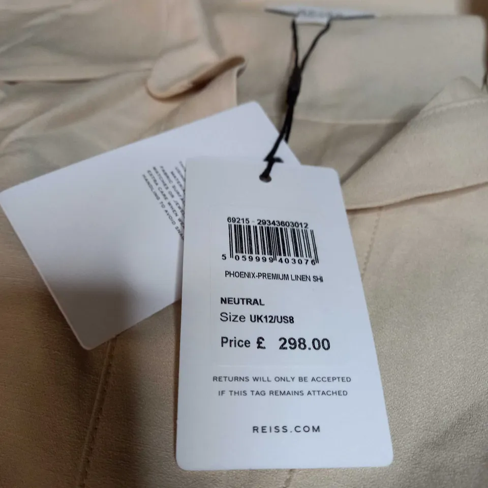 REISS PREMIUM LINEN COAT SIZE 12