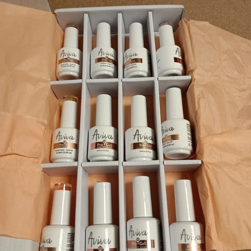 AVIVA PRO-GEL SOAK-OFF UV GEL 15ML – PACK OF 12 BOTTLES