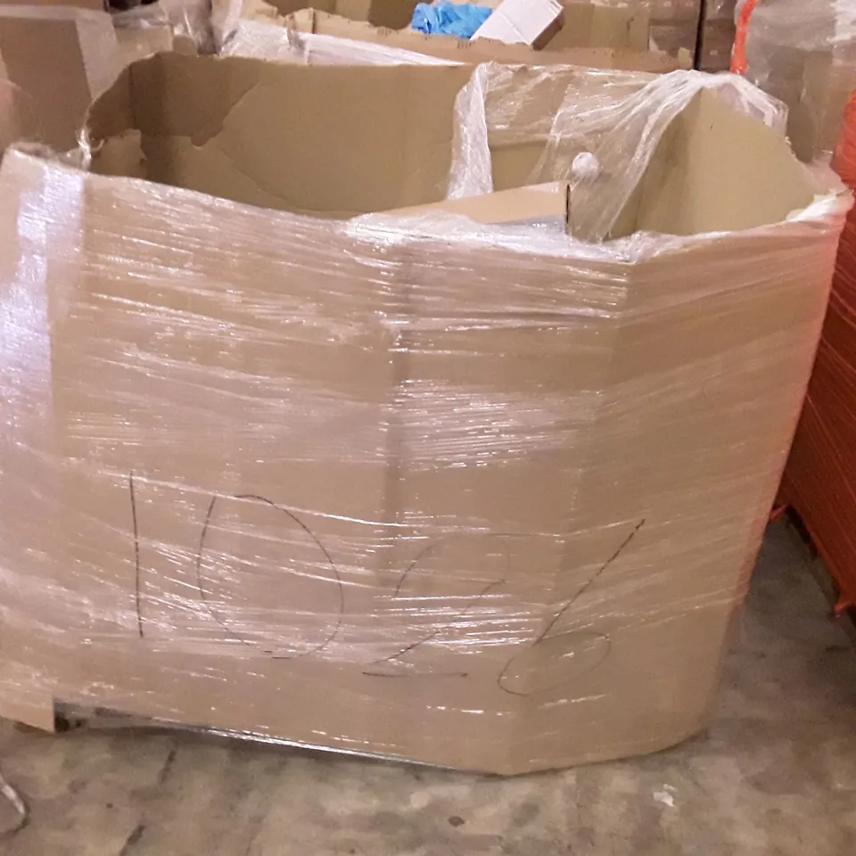 PALLET OF ASSORTED PRODUCTS INCLUDING BLUE LIGHT SCREEN PROTECTOR, 66"-120" CURTAIN ROD, KIDS SCOOTER, MUTE SEAT COVER, GARMENT RACK, LED STRIP LIGHT