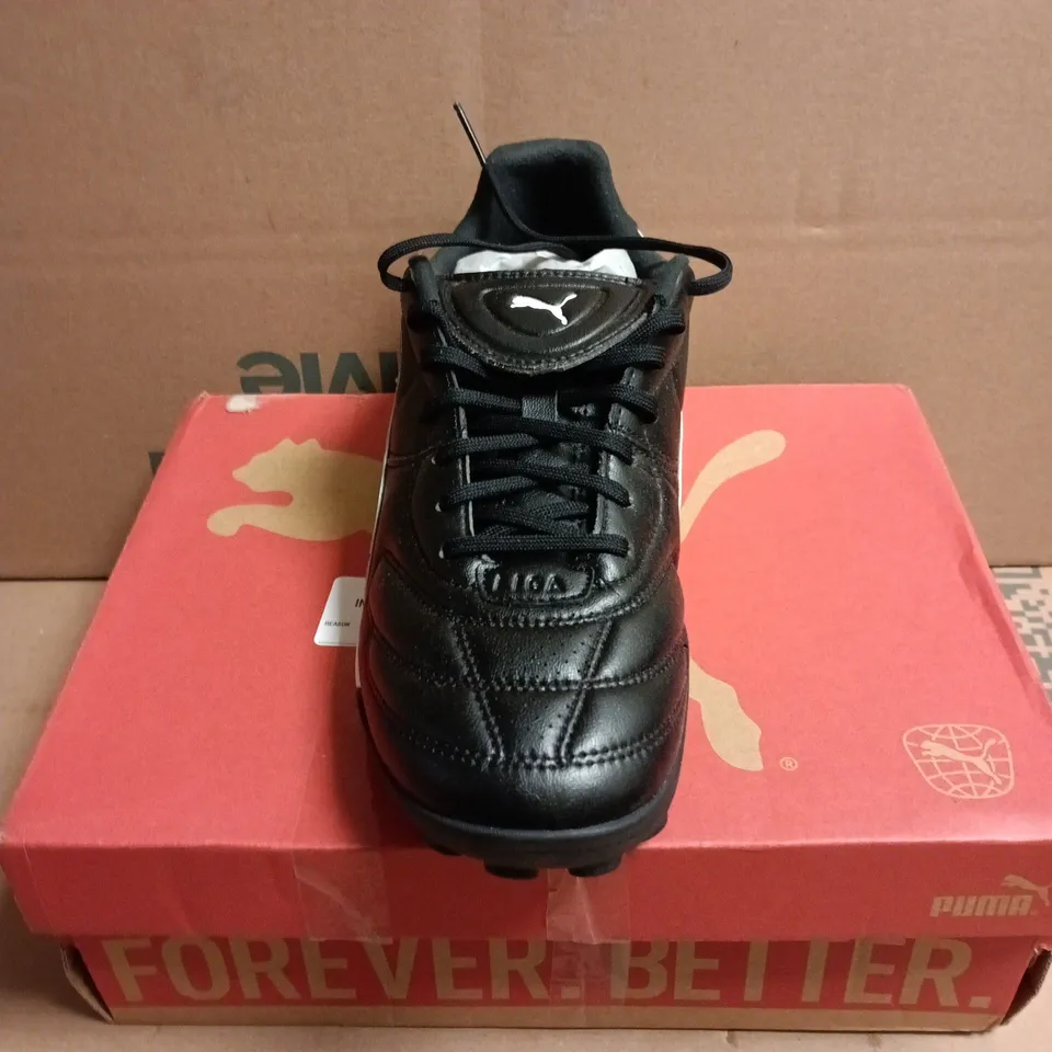 PUMA KING TRAINERS – BLACK LEATHER, UK 8
